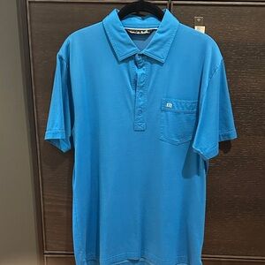 Travis Mathew Vibrant Blue Polo Shirt - Medium - Great Condition